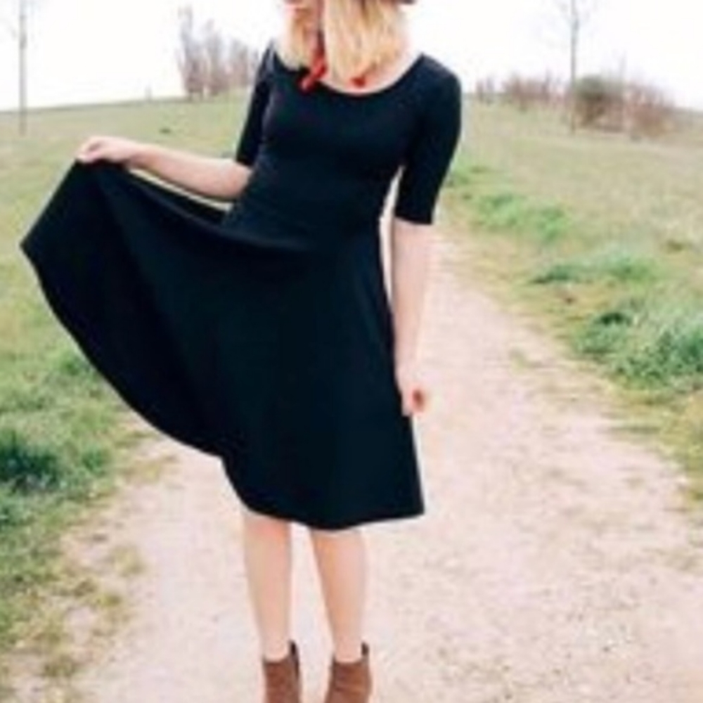 Lularoe Nicole solid black 3x